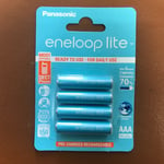 NEW 4 Panasonic Eneloop Lite AAA HR03 NiMH Rechargeable AAA Batteries 550mAh