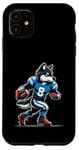 Coque pour iPhone 11 Wolf Football américain pour garçons