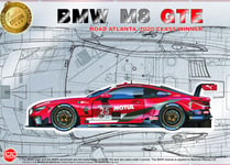 BMW M8 GTE 2020 Road Atlanta 6 Hours Winner NuNu Model Kit PN24043 skala 1/24