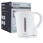 PIFCO White 1.7L Electric Kettle - Lightweight and Compact Cordless Kettle for Small Kitchens, Travel, and Dorms - White Kettle with Boil-Dry Protection - Ideal Small Kettle for Everyday Use