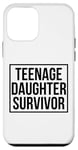 Coque pour iPhone 12 mini Citation amusante pour la fête des pères avec inscription « Teenage Daughter Survivor »