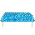 Pöytäliinajuhlat Ocean Table Beach Cover Kertakäyttöinen Pool Wave Koristeet Aallot Vesi Meri Teema Koriste Kesä Syntymäpäivä