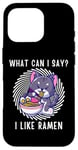 Coque pour iPhone 16 Pro Mignon chat kawaii chaton What Can i Say I Like Ramen Nouilles