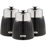 🎁 Swan Retro Canisters Set Tea Coffee Sugar SWKA1024BN (Black)