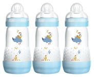 MAM Easy Start Anti-Colic 260ml Baby Bottle 3 Pack - Blue