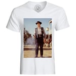 T-Shirt Homme Photo De Film Cowboy Shérif Western Duel Au Revolver Original Vintage