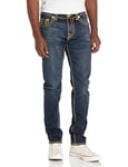 True Religion Brand Jeans Men's Rocco Skinny Super T Jean, Chickory Dark