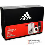 Parfum Homme ADIDAS Team Force Edt 50Ml + Déodorant 150Ml + Pochette Cadeau