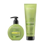 Redken, Routine Coiffage pour Cheveux Bouclés, Frisés et Crépus, Définit les Boucles et Hydrate, Souplesse et Contrôle, Curvaceous