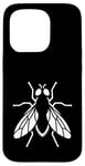 Coque pour iPhone 15 Pro Silhouette de mouche simple art minimaliste insecte