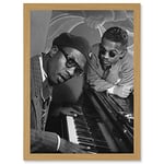 Artery8 Vintage Photo Music Jazz Legend Thelonious Monk Piano Black & White A4 Artwork Framed Wall Art Print