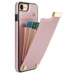 iPhone SE (2022) etc. Cover med kortholder - Rose Gold