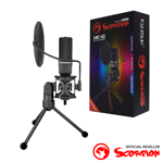 MARVO SCORPION OMNIDIRECTIONAL STREAMING MICROPHONE | FOLDABLE – BLACK – MIC-03