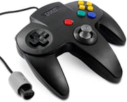 Eaxus Manette Noire Pour Nintendo 64