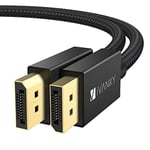 iVANKY DisplayPort 1.4 Cable 1M,iVANKY 8K DP Cable,High Speed [8K-60hz,4K-144hz,2K-165hz,HDR] DisplayPort to DisplayPort Cable,Nylon Braided & Gold-Plated,Compatible Laptop,PC,Gaming Monitor,TV