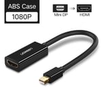 1080P-HDMI-Noir - adaptateur Mini DisplayPort vers HDMI VGA, Thunderbolt 2, câble DP pour MacBook Air 13 Surface Pro 4