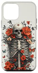 iPhone 12 mini Skeleton Ribcage Anatomy with Flowers Butterflies Case