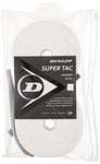 Dunlop 10298363 Super Tac Tennis Overgrip White 30 Pieces Adulte Unisexe, Blanc, 30-Pack