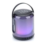 Enceinte Bluetooth TG376 RGB Noire, avec éclairage LED Multicolore et Son Surround. Idéal pour Profiter de Votre Musique préférée n'importe où. Emportez-Le avec Vous !