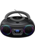 DENVER TDB-212GR - DAB+ Boombox with Bluetooth & CD Player (Grey)