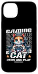 Coque pour iPhone 14 Plus Paws And Play Jeu vidéo chat pour hommes, garçons, femmes, enfants