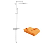 Colonne de douche Grohe avec mitigeur thermostatique Vitalio Joy Système 230 + microfibre