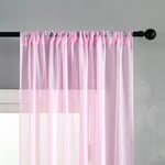 Skira Voile Gardiner Fönster Tyll Draperi ROSA - high quality pink