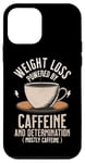 Coque pour iPhone 12 mini Alimenté par Caffeine Funny Fitness Coffee Lover