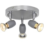 Luminaire de plafond moderne Alliage 3 ampoules métal gris chromé led