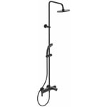 Ideal Standard Cerafine O - Set de douche avec mitigeur de baignoire, diamètre 20 cm, 1 jet, noir BC749XG