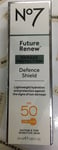 #No7 Future Renew UV Defence Shield SPF-50 50ml BRAND NEW Free Postage