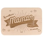 Spruchreif | Planche à petit-déjeuner avec gravure | Petite planche à découper | Planche de petit-déjeuner en bois | Cadeau parents | Cadeau Maman | Fête des Mères | La meilleure Maman du monde