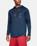 Under Armour Lighter Longer Po Hoodie - Blue Circuit Light Heather - M