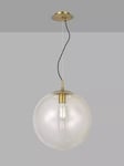 John Lewis Champagne Bubble Glass Pendant Ceiling Light, Champagne/Warm Brass