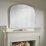 Simplistic Overmantle Wall Mirror Arched Black Edge W93cm xH71cm xD2cm