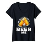 Womens Beer me up Beer drinker Bavaria V-Neck T-Shirt