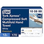 Tork Xpress - Premium Hand Towel H2 M-fold White 2 Ply 100888 170 Sheets Pack of 12