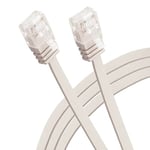 Maplin Ethernet Cable 1M Beige, Flat CAT6 Gigabit UTP LAN Network Cable RJ45 High-Speed 10Gbps Compatible with Laptop, PC, CCTV, PS4/5, Xbox, Switch, Modem, Router, Smart TV, Sky Box, WiFi Extender