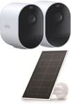 Arlo Pro 5 Wire-free Spotlight Camera White 2-pack + Solar Panel Charge