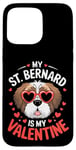 iPhone 15 Pro Max St Bernard My Valentines Hearts Day Dog Mom Dad Case