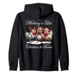 Christmas Chicken Shirt Lover Xmas Santa Hat Funny Farm Gift Zip Hoodie