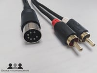 Câble 2x Cinch Sur 7pol Din-Connecteur Env 1,5m pour Aux Bang & Olufsen Beosound