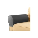 Lot de 2 housses d'accoudoirs extensibles en cuir pu imperméable pour chaises et canapés, housse de fauteuil pour canapé inclinable, antidérapantes,