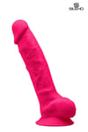 Gode Double Densité Rose 20 cm Hyper Réaliste avec Testicules - Silicone