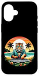 iPhone 16 Funny Tiger Dj Headphones Graphic for Men Women Kids Case