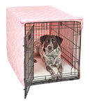 New World BCVR-36PKT Housse de caisse pour chien avec tissu protecteur en téflon, housse de caisse pour chien compatible avec les caisses New World et West Homes de 91,44 cm de long, motif rose