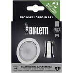 BIALETTI Filtre inox + 1 joint silicone cafetières italiennes inox 4 tasses