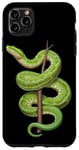 Coque pour iPhone 11 Pro Max Amoureux Drôles De Python D'arbre Vert, Serpents, Reptiles