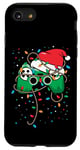 Coque pour iPhone SE (2020) / 7 / 8 Contrôleur de jeu vidéo de Noël Chapeau de Père Noël Gamer