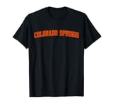 Colorado Springs CO Little London Outline Orange T-Shirt